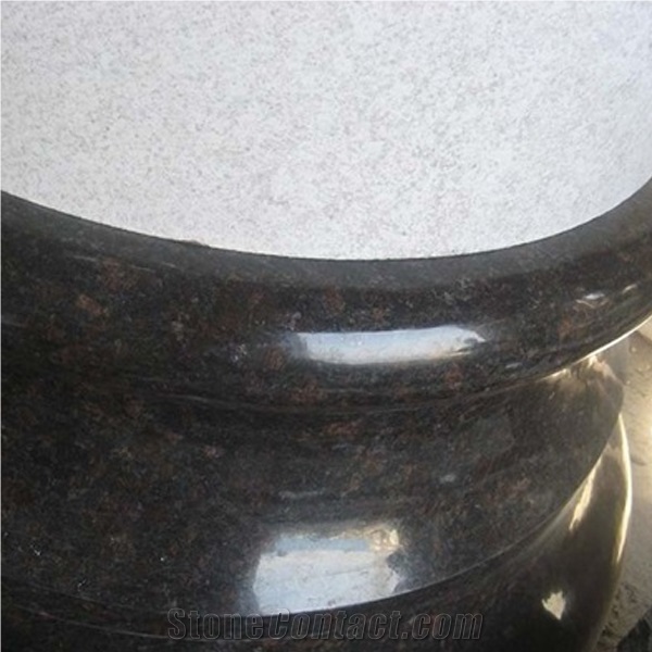 Tan Brown Granite Baluster/Indian Brown Granite Balustrades, Granite Handrail Railings