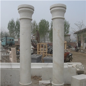 White Marble Hollow Column, White Marble Columns