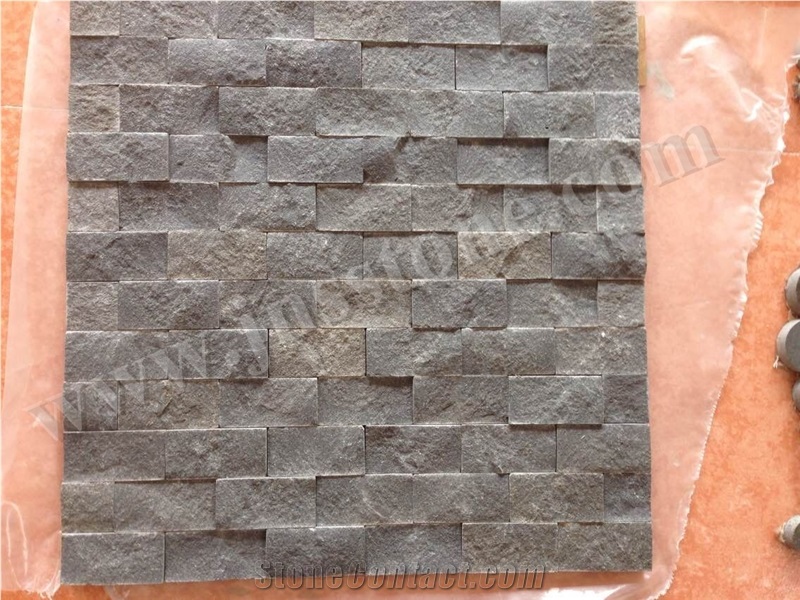 Chinese Grey Basalt Mosaic/Natural Stone Mosaic/Honed/Hainan Grey Basalt Mosaic/Mosaic