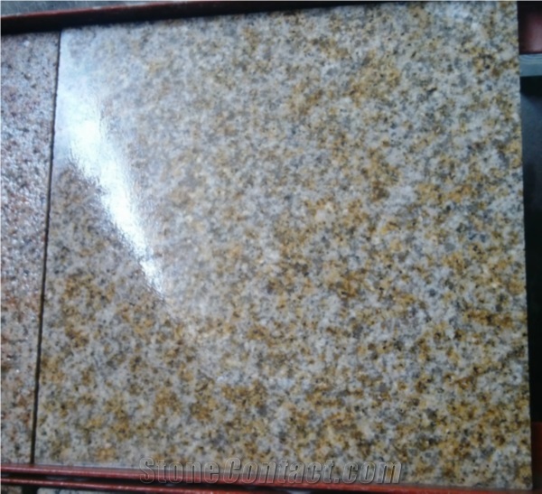 G682,Shandong Rust Granite Slab, China Yellow Granite,Gangsaw Polished Slab