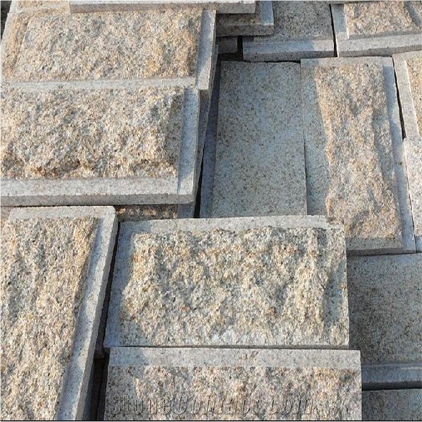 Shandong Rust Wall Granite Mushroomed Tile,Yellow Rust Stone,G350 Granite