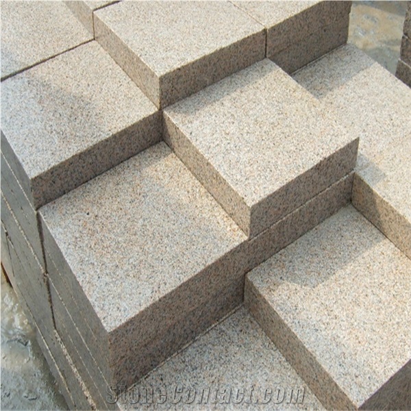 Shandong Rust Wall Granite Mushroomed Tile,Yellow Rust Stone,G350 Granite