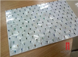 Aluminum Honeycomb Backed Composite Sector Shape Shell Mosaic Tile