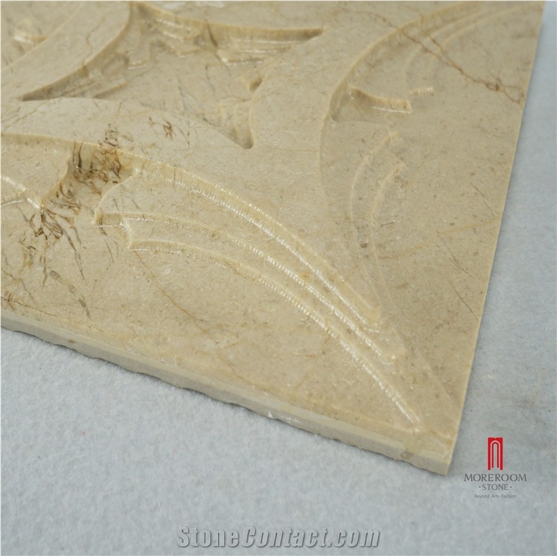 Cream Marfil Marble 3d Wall Marble Decors