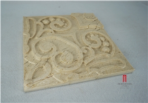 Cream Marfil Marble Composite Marble 3d Walling Tile