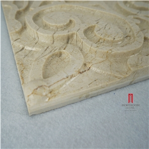 Cream Marfil Marble Composite Marble 3d Walling Tile