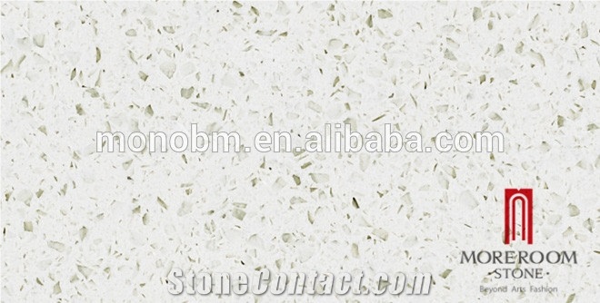 Foshan Spark White Quartz Stone Countertops