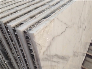 Foshan White Statuario Composite Aluminum Honeycomb Marble Tile