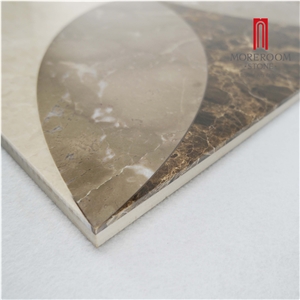 Glossy Polished Marble Tile Waterjet Laminate Tiles for Floor & Wall