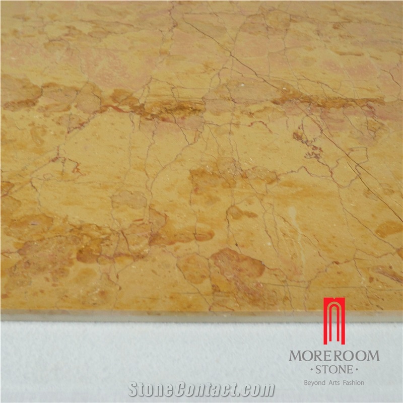 Golden Rose Thin Laminated Stone Tiles Flooring