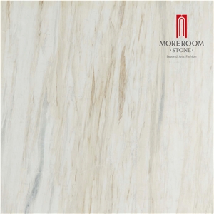 Light Wood Grain Floor Marble-Laminated Marble Panels with Porcelain Backing