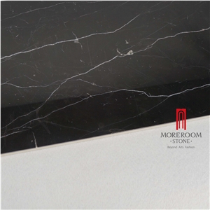 Nero Margiua Laminated Black Marble Tiles for Floor