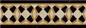 New Design Beautiful Marble + Porcelain Base Artistic Border Line