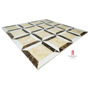 Porcelain Backing Composited Marble Waterjet Medallion