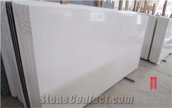Top Grade Artificial Pearl White Quartzite Stone Slab