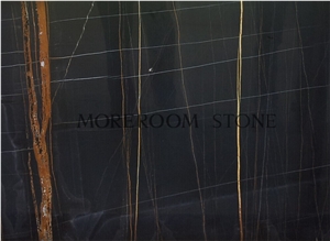 Yunfu Factory Imported Black Marble with Gold Vein
