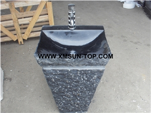 Black Stone Pedestal Basins(780x500x400mm)/Black Stone Kitchen&Bathroom Sinks&Basin/Square Sinks&Basins/Natural Stone Basins&Sinks/Wash Basins/Interior Decorative