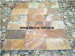 Chinese Rusty Slate Tile&Cut to Size/China Rust Slate Floor Tiles/Rusty Slate Wall Tiles/Slate Stone Flooring&Floor Covering/Slate Wall Covering&Wall Cladding/Rectangle Slate Pavers&Panel/Exterior