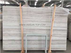 Crystal White Wood Marble/ White Marble with Brown Wood Grain/ Wooden Vein Marble Slab & Tiles