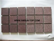 Dark Red Porphyry Cube Stone/Red Porphyry Square Pavers/Porphyry Stone Paving Sets/Floor Covering/Porphyry Stone Panels/Porphyry Cobble Stone/Walkway Pavers/Courtyard Road Pavers/Exterior Stone Pavers