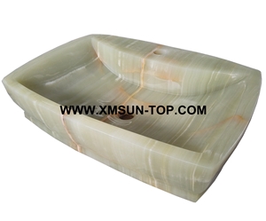 Light Green Onyx Kitchen Sinks&Basins/Viridis Onyx Stone Bathroom Sinks&Basin/Rectangle Sinks&Basins/Natural Stone Basins&Sinks/Wash Basins/Home Decoration/Wash Bowls/Onyx Sink&Basin for Hotel