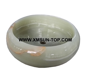 Light Green Onyx Kitchen Sinks&Basins/Viridis Onyx Stone Bathroom Sinks&Basin/Round Sinks&Basins/Natural Stone Basins&Sinks/Wash Basins/Home Decoration/Wash Bowls/Onyx Sink&Basin for Hotel