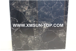 Obsidian Semiprecious Stone Slab&Tile&Customized/Black Luxury Semi-Precious Stone/Semi Precious Stone Slab for Wall Cladding&Flooring/Semi-Precious Stone Panel/Interior Decoration