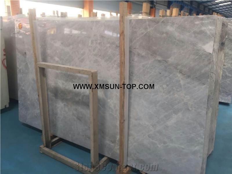 Polished Chinese Ice Grey Marble with Unique Decoration Effect: Light Penetrating/Silver Grey Marble from Own Marble Quarry/Light Grey Marble Slab& Customized/Marble Panel for Hotel& Mall Hall&Villa