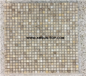 Polished Multicolor Square Marble Mosaic/Composited Mosaic/Stone Mosaic Patterns/Wall Mosaic/Floor Mosaic/Interior Decoration/Customized Mosaic Tile/Mosaic Tile for Bathroom&Kitchen&Hotel Decoration
