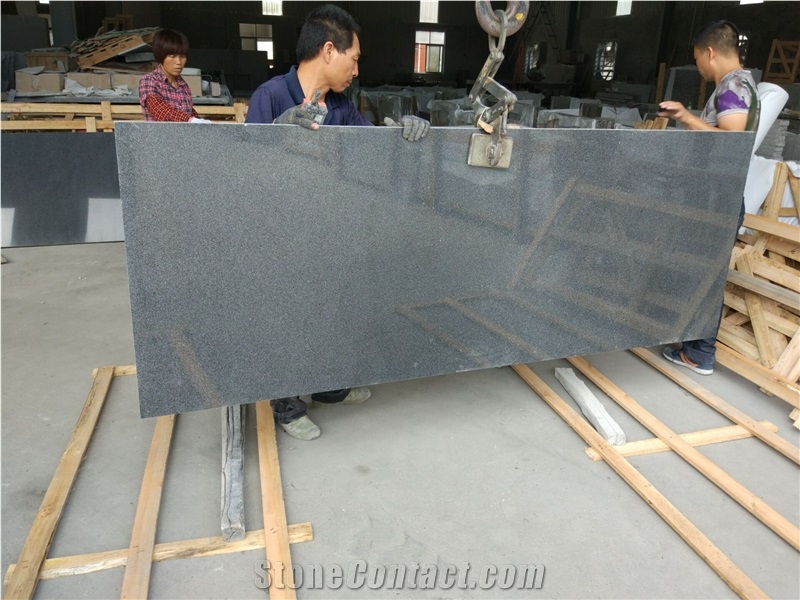 G654 Granite Slab in Polished Finishing Four Sides Cut Slab Winggreen Stone