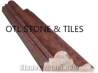 Granite Molding/Skirtings / Bullnose Moldings /Border Decos /Ogee Moldings / Red Granite Moldings