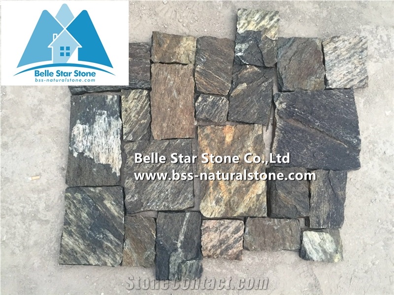 Black Quartzite Field Stone,Loose Stone Wall Cladding,Ledger Stone Siding,Landscape Stone,Black Filed Stone Veneer,Quartzite Loose Ledgestone