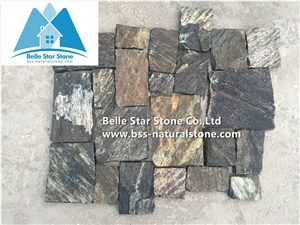 Black Quartzite Field Stone,Loose Stone Wall Cladding,Ledger Stone Siding,Landscape Stone,Black Filed Stone Veneer,Quartzite Loose Ledgestone