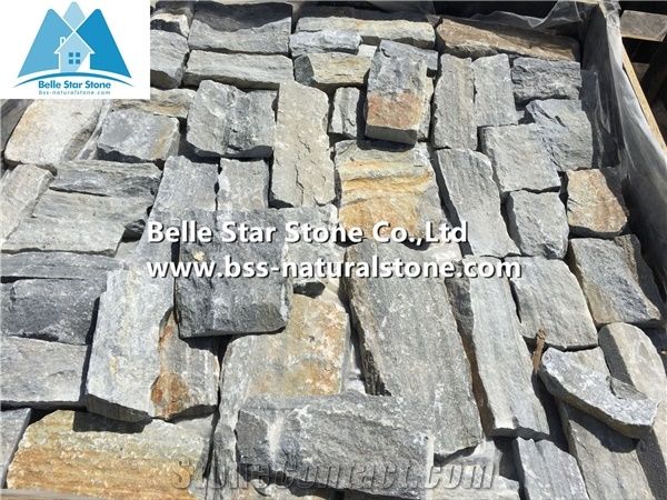 Blue Quartzite Loose Ledge Stone,Quartzite Field Stone,Random Wall Cladding,Landscaping Stone Cladding,L Corner Stone,Outdoor Landscaping Stone,Quartzite Stone Siding,Natural Stone Cladding