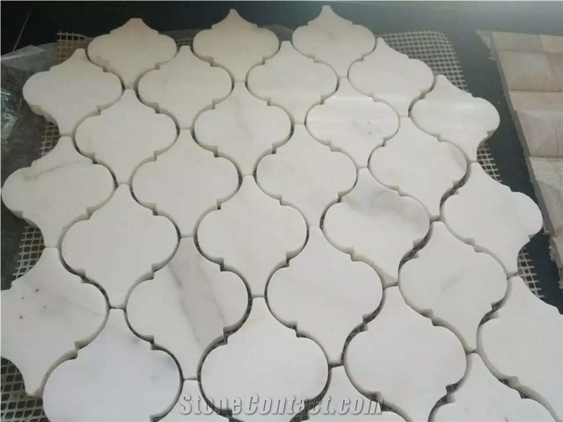 Italian Bianco Carrara White Marble Mosaics