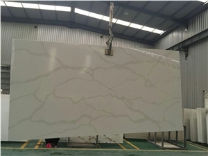Manmade Stone,White Artificial Marble Slabs,Calacata Artificial Marble Slabs,Carrara White Quartz, Artificial Stone