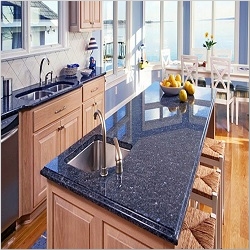 Crystal Blue Granite Kitchen Island Tops, Kitchen Desk Tops