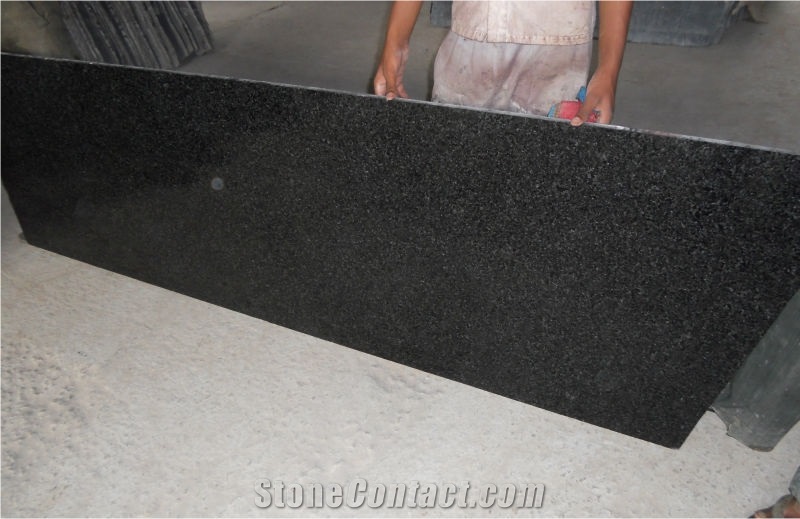 Rajasthan Black Granite Slabs & Tiles, India Black Granite