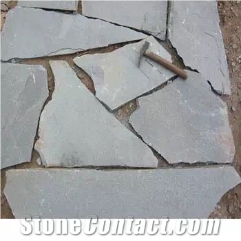 China Grey Slate Flagstone , Natural Slate Flagstone