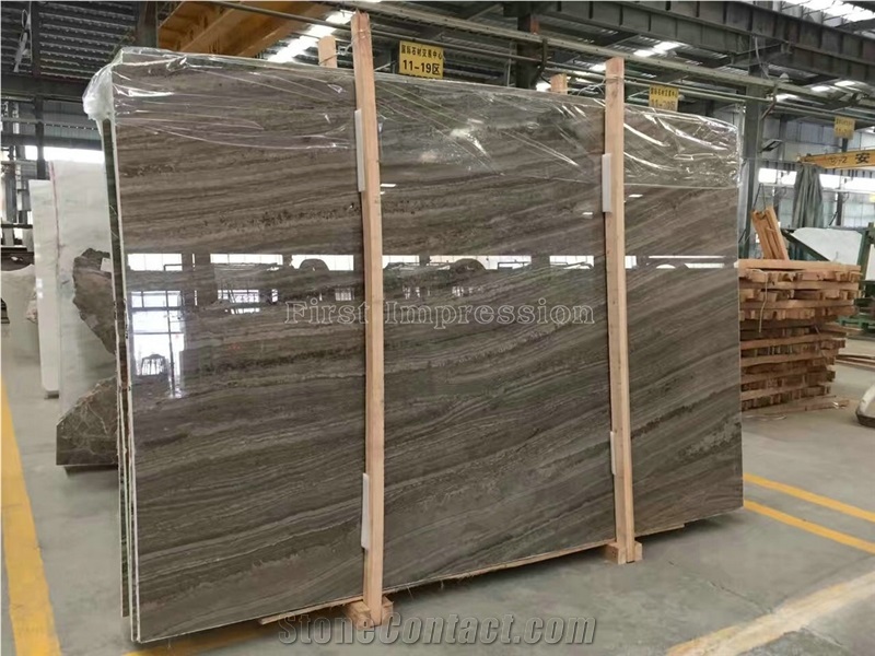Chinese Kylin Wood Grain Marble Slabs & Tiles/Brown Wood Grain Marble Big Slabs/Wooden Brown Marble/Armani Brown Marble/Royal Wooden Grain Brown Marble/Wood Marble Cut to Size for Floor & Wall Cover