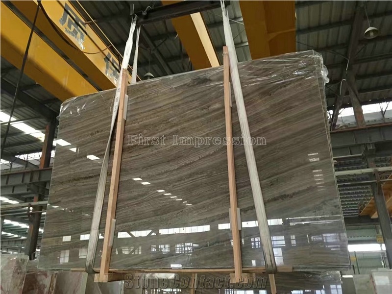 Chinese Kylin Wood Grain Marble Slabs & Tiles/Brown Wood Grain Marble Big Slabs/Wooden Brown Marble/Armani Brown Marble/Royal Wooden Grain Brown Marble/Wood Marble Cut to Size for Floor & Wall Cover