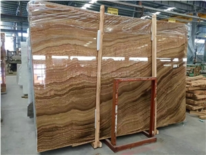 Dark Yellow Wood Grain Onyx Slabs & Tiles/China Yellow Onyx Slabs for Tv & Sofa Wall/High Quality & Best Price Wooden Onyx Big Slabs/Luxury Brown Onyx/Hot Sale Onyx Slab