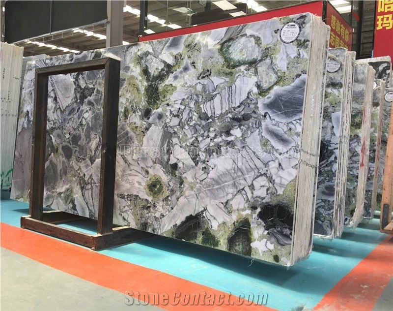 Green Marble Tiles & Slabs/Ice Connect Marble/White Beauty/Ice Green/China Green Marble/Green Marble Slabs& Tiles/Ice Connect Marble for Floor & Wall Covering