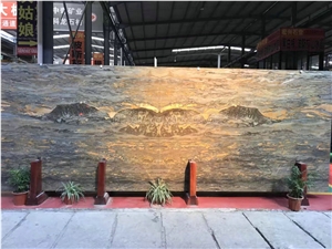 Hot Sale Andes Mountains Landscape Marble Slabs for Tv Wall/Bookmatching Marble Panels/Luxury Marble Slabs and Tiles/Good Price Bookmatching Stone Tiles