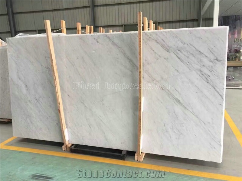 Hot Sale Italy Bianco Carrara Marble Tile & Slab/Bianco Di Carrara/Blanc De Carrare/Branco Carrara/Carrara Bianca/Bianco Carrara White Marble Big Slabs/High Quality Marble Wall & Floor Covering Tiles