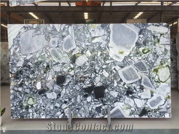 Hot Sale White Beauty Chinese Marble Tiles & Slabs/Ice Connect Marble/Ice Green/China Green Marble/Green Marble Slabs & Tiles/Ice Connect Marble for Floor & Wall Covering/Luxury Green Marble Big Slabs