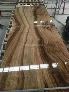 New Polished Yellow Wood Grain Onyx Slabs & Tiles/China Dark Yellow Onyx Slabs for Tv & Sofa Wall/Best Price Wooden Onyx Big Slabs/Luxury Brown Onyx