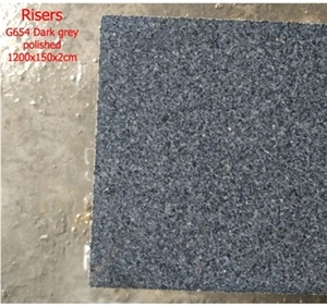 New G654 Dark Gray Granite Tiles Slabs Gray Color Stone Form Cut to Size Interior Exterior Usage Hard Dencity Flamed Surface Processing Wall Floor Covering Pattern Hot Sales