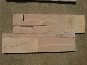 Beige Sandstone Slate China Split Face Culture Stone Ledge Stone Wall Decoor
