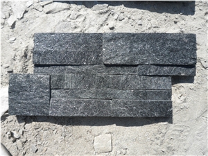 Natural Black Slate Chinese Glued Split Face Culture Stone